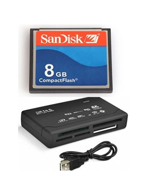 Sandisk 8 Gb Compact Flash Hafıza Kartı - Usb 2.0 Cf Kart Okuyucu