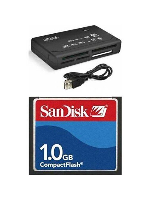 Pmr 1 Gb Compact  Flash Sandisk Hafıza Kartı - Usb 2.0  Cf Kart Okuyucu