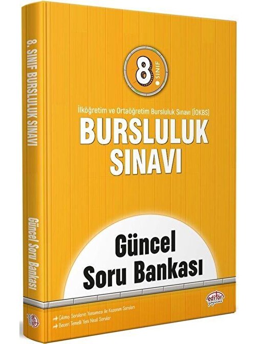 Editör Yayınları 8. Sınıf Tüm Dersler Bursluluk Sınavı Güncel Soru Bankası