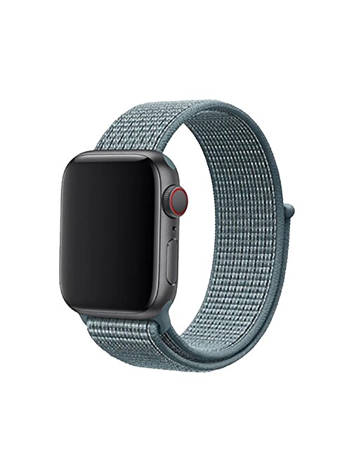 E2M KRD03 Apple Watch 42 - 44 mm Hasır Akıllı Saat Kordonu Buz Mavisi