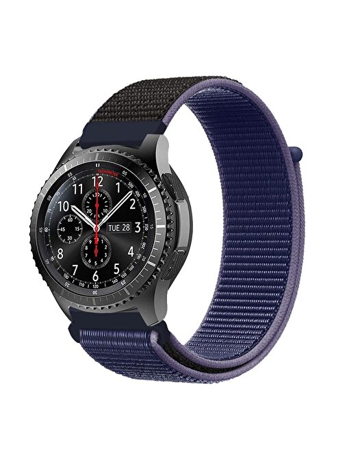 E2M Huawei Watch 20mm KRD - 03 Hasır Gece Mavisi Kor