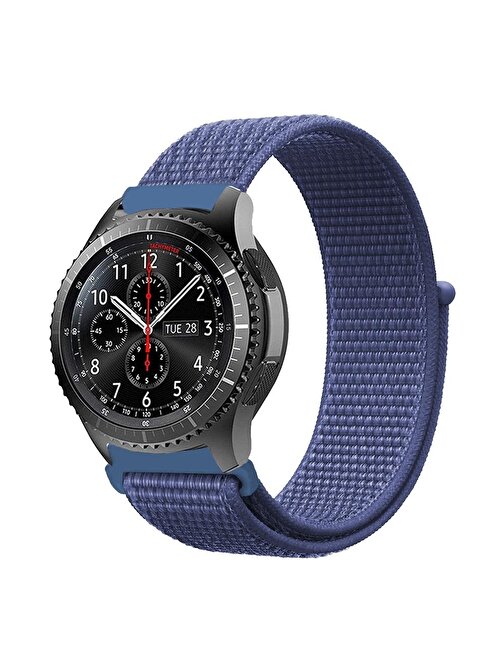 E2M Huawei Watch 20mm KRD - 03 Hasır Mavi Kordon
