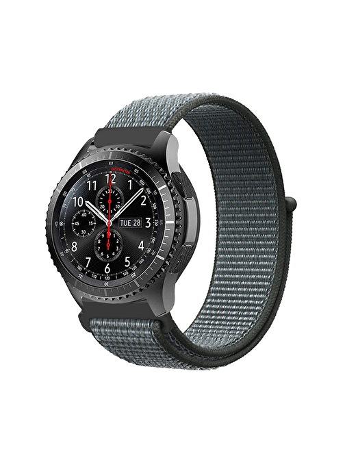 E2M Huawei Watch 22 mm KRD03 Hasır Akıllı Saat Kordonu Siyah