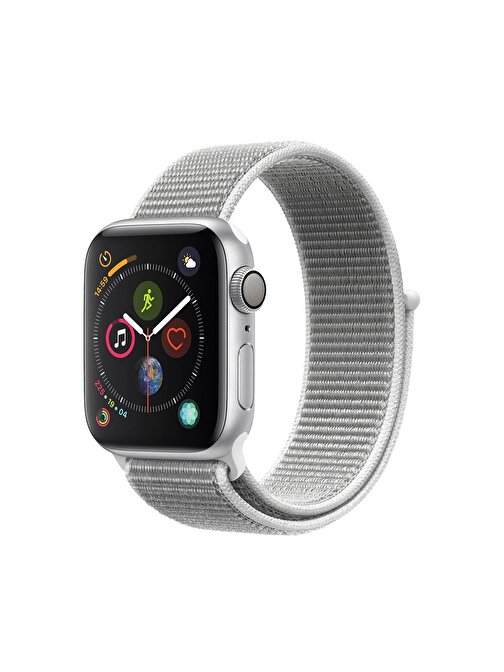 E2M KRD03 Apple Watch 38 - 40 mm Hasır Akıllı Saat Kordonu Açık Grı