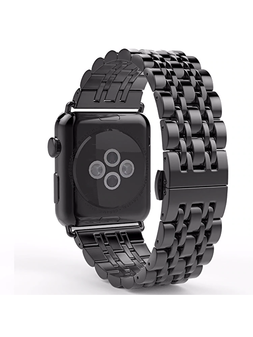 E2M KRD07 Apple Watch 38 - 40 mm Metal Akıllı Saat Kordonu Siyah