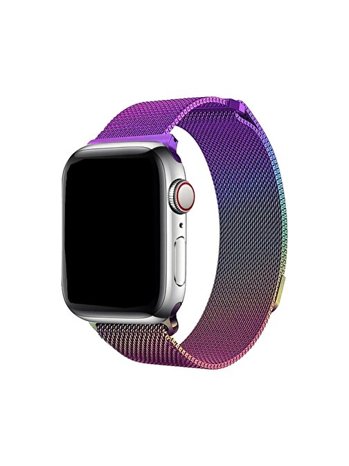E2M KRD01 Apple Watch 38 - 40 mm Metal Hasır Akıllı Saat Kordonu Karışık