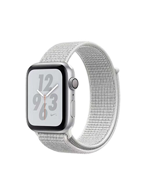 E2M KRD03 Apple Watch 42 - 44 mm Hasır Akıllı Saat Kordonu Gümüş