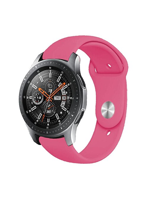 E2M Huawei Watch 22 mm KRD19 Classic Silikon Akıllı Saat Kordonu Fuşya