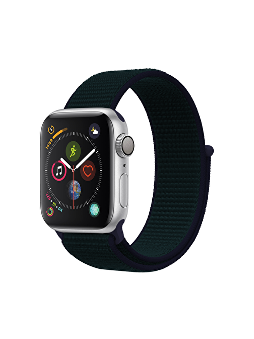 E2M KRD03 Apple Watch 38 - 40 mm Hasır Akıllı Saat Kordonu Petrol Mavisi