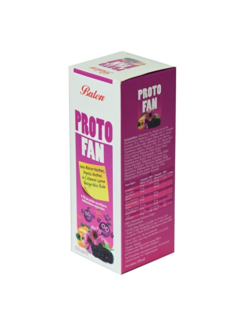 Balen Proto Fan Kara Mürver Propolis Ekstresi C Vitaminli150 ML