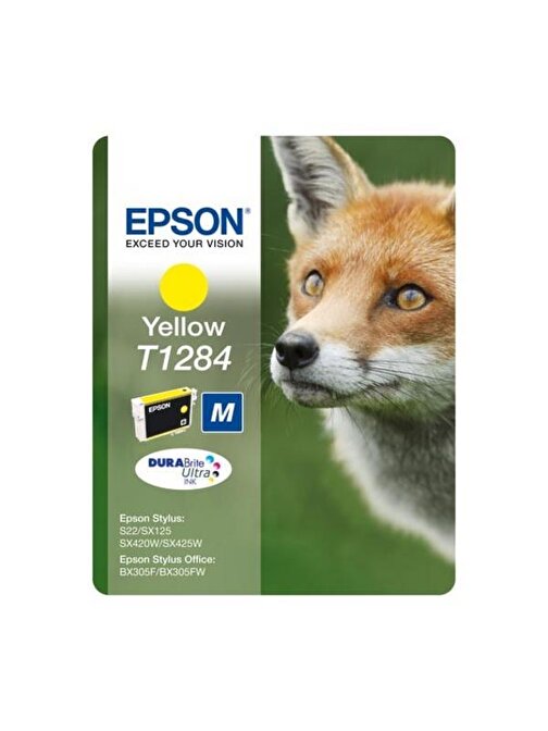 Epson Bx305 Sx 125-425 T12814022 Orijinal Sarı Mürekkep Kartuş