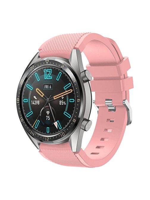 E2M Samsung Galaxy Watch 20 mm KRD12 Frontier Silikon Akıllı Saat Kordonu Pembe