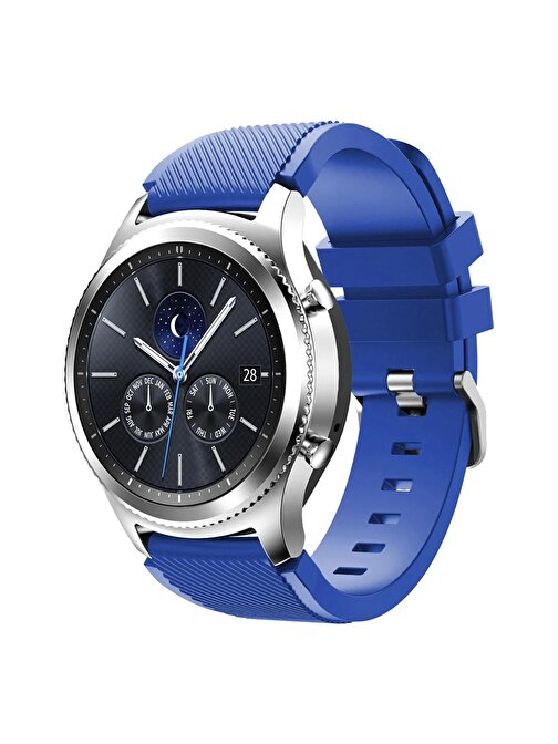 E2M Huawei Watch 20 mm KRD12 Frontier Silikon Akıllı Saat Kordonu Mavi