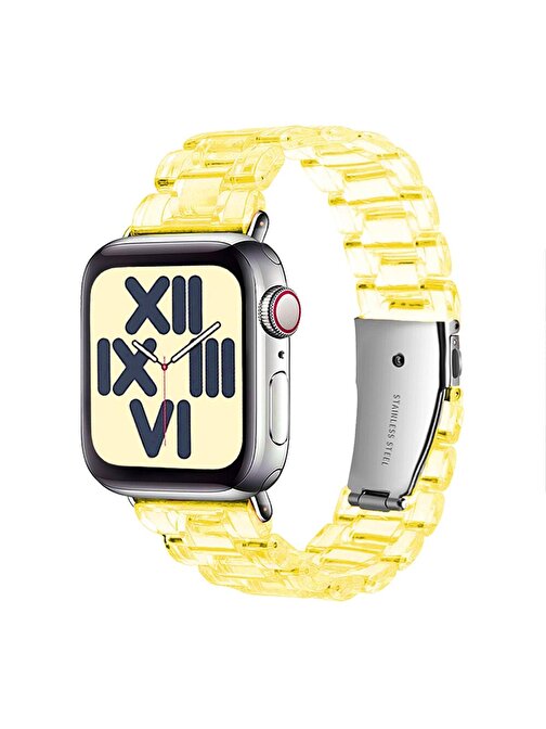 E2M KRD22 Apple Watch 38 - 40 mm Candy Akıllı Saat Kordonu Sarı