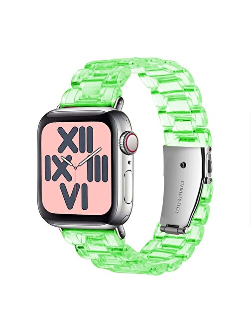 E2M KRD22 Apple Watch 38 - 40 mm Candy Akıllı Saat Kordonu Yeşil