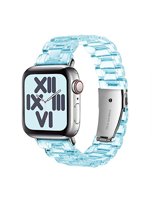 E2M KRD22 Apple Watch 38 - 40 mm Candy Akıllı Saat Kordonu Mavi