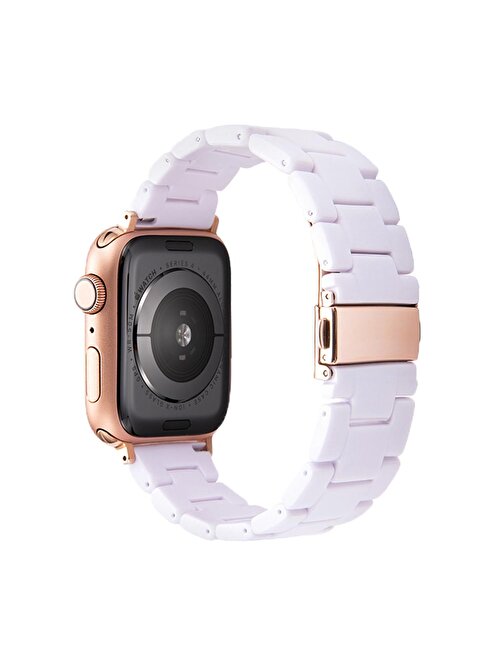 E2M Apple Watch 42 - 44 mm KRD25 Resin Akıllı Saat Kordonu Beyaz