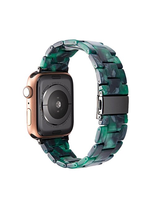 E2M Apple Watch 42 - 44 mm KRD25 Resin Akıllı Saat Kordonu Yeşil