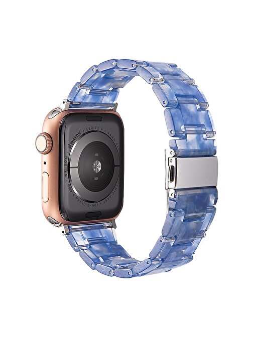 E2M Apple Watch KRD25 Resin KRD25 Resin Akıllı Saat Kordonu Mavi