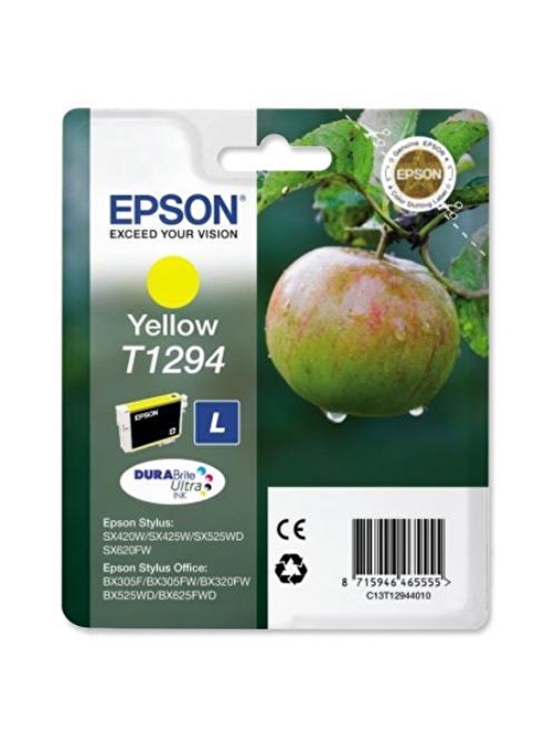 Epson Bx305-320 Sx 425 T12934022 Orijinal Sarı Mürekkep Kartuş