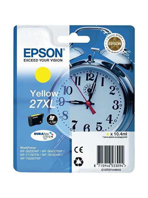 Epson 27Xl T27144012 Orijinal Sarı Mürekkep Kartuş