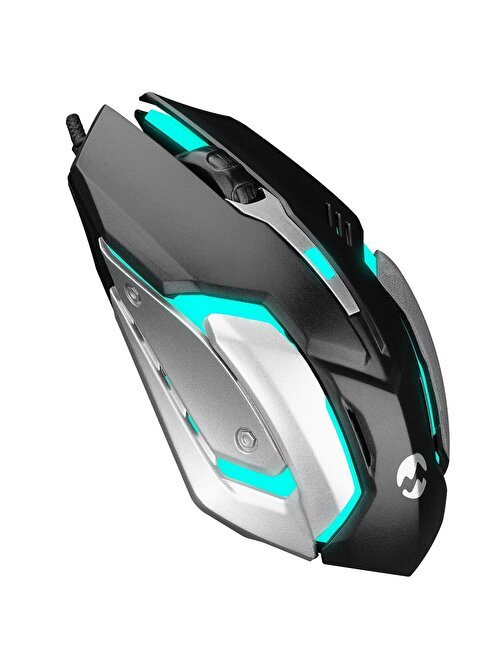 Everest SM-G72 Kablolu 3D Siyah - Gümüş Laser Led Gaming Mouse