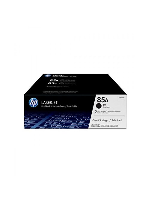 HP 85AF CE285AF Uyumlu Doldurmalı Orjinal 2'li Siyah Toner 1.600 Sayfa