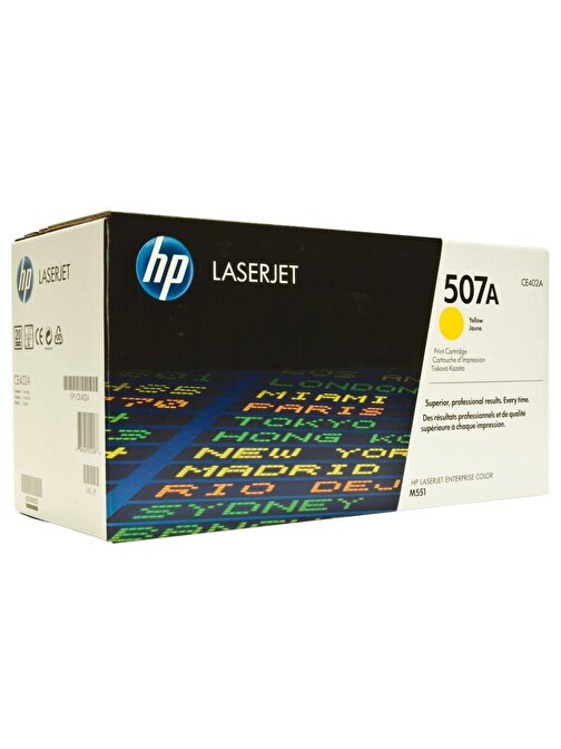 HP 507A CE402A Uyumlu Doldurmalı Orjinal Sarı Toner 6.000 Sayfa