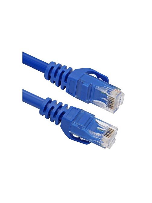 Vcom NP611B-L-10.0 Utp Patch Cat6 Ethernet Kablosu Mavi 10 m