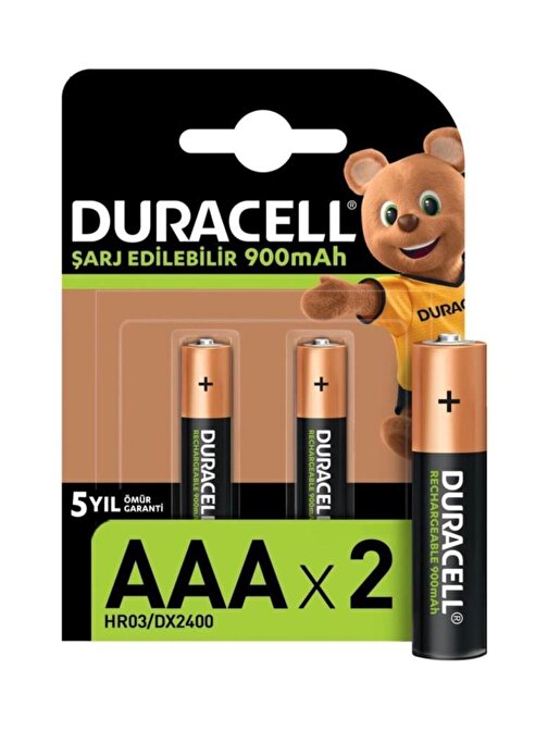 Duracell Şarj Edilebilir Turbo Aaa Kalem Piller 2 Adet 900 Mah Pil