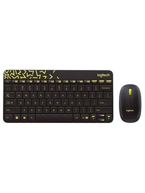 Logitech 920-008215 MK240 Türkçe Q Siyah - Sarı Kablosuz Klavye Mouse Seti