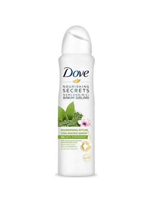 Dove Yeşil Çay,Sakura Çiçeği İçeren Alüminyumsuz Sprey Deodorant 150 Ml