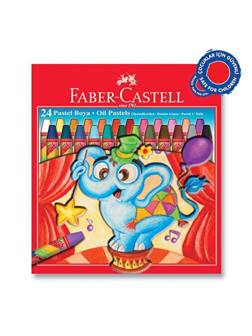 Faber Castell Karton Kutulu Pastel Boya 24'lü Çok Renkli