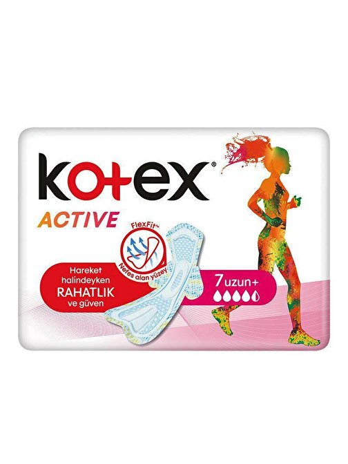 Kotex Active Single Uzun 7'li Günlük Ped