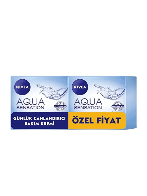 Nivea Aqua Sensation Canl.Bakım Kremi 2'li 50+50 ml