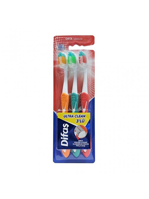 Difaş Ultra Clean Diş Fırçası 3'lü