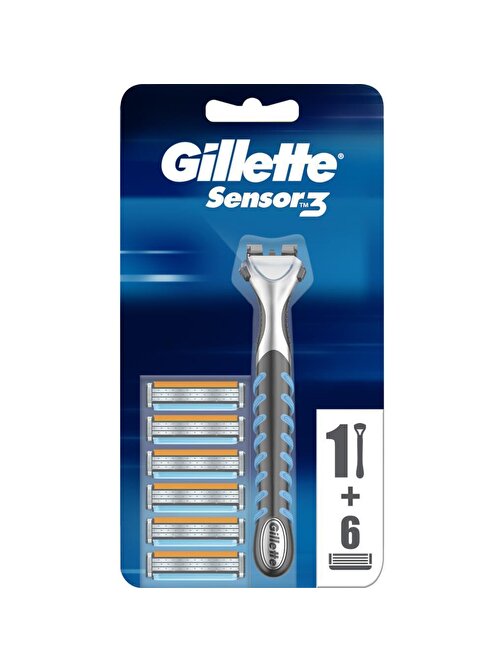 Gilette Sensor3 Tıraş Bıçağı + 6 Yedek