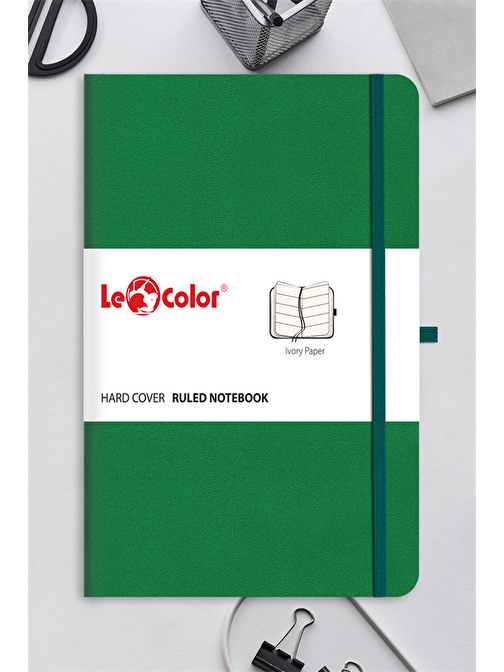 Le Color Tarihsiz Klasik Defter Rec Note 13X21 Çizgili Yeşil