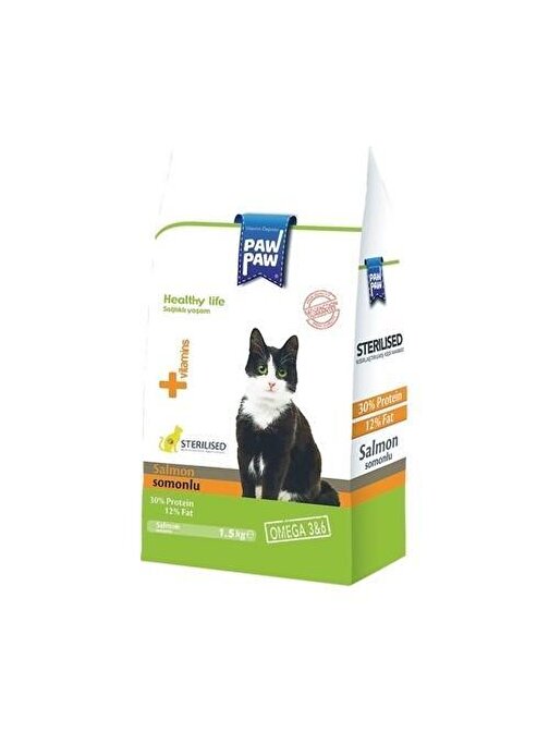 Paw Paw Steril Somonlu Kısırlaştırılmış Kedi Maması - 1.5 Kg