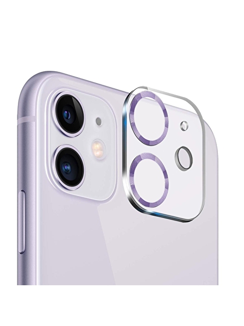 BİNANO IPHONE 11/12 MİNİ 3D PRO LİLA CAMERA KORUYU