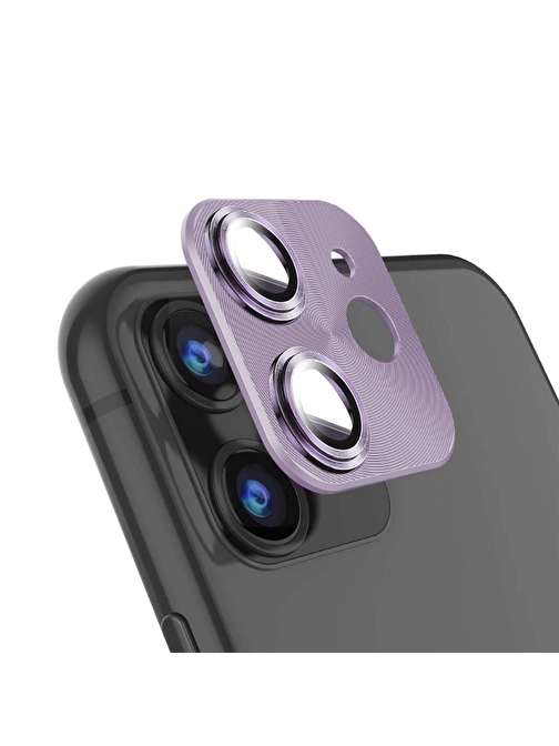 BİNANO IPHONE 11 PRO/11 PRO MAX 360 METAL LİLA CAMERA KORUYUCU