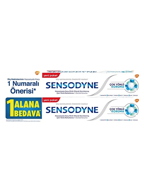 Sensodyne Çok Yönlü Koruma Diş Macunu 75mlx2 1 + 1