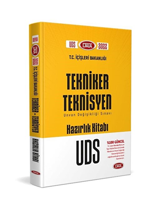 Data Yayınları 2022 UDS T. C. İçişleri Bakanlığı Tekniker Teknisyen Hazırlık Kitabı Data Yayınları