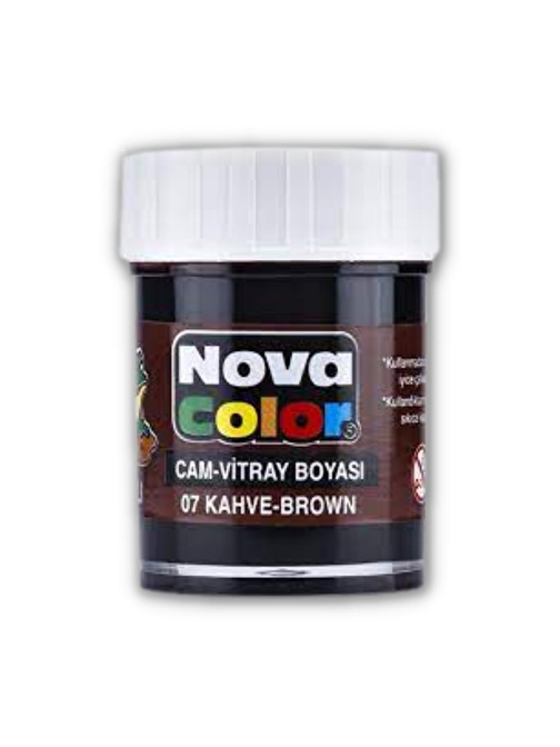 Nova Color NC-06 Su Bazlı Cam Vitray Boyası 25 ml Kahverengi