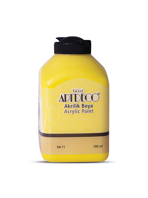 Artdeco Su Bazlı Akrilik Boya 500 Ml Şişe 1 Adet Sarı 070L-3601