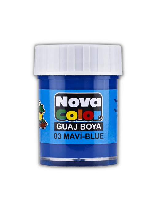 Nova Color Su Bazlı Şişe Guaj Boya Mavi 25 ml