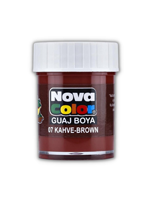 Nova Color Su Bazlı Şişe Guaj Boya Kahverengi 25 ml