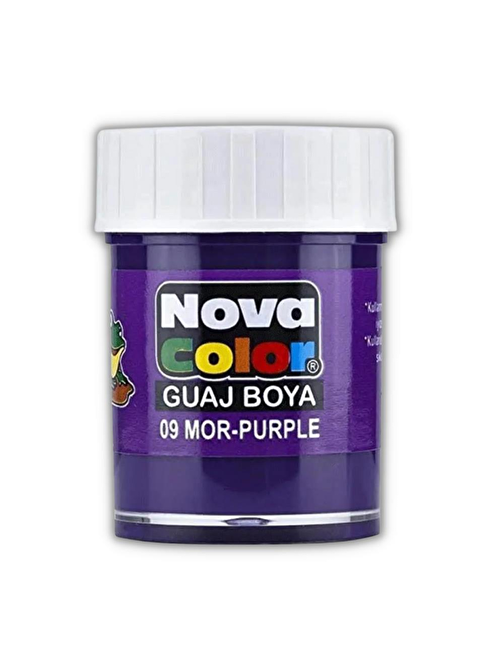 Nova Color Su Bazlı Şişe Guaj Boya Mor 25 ml