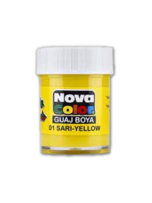 Nova Color Su Bazlı Şişe Guaj Boya Sarı 25 ml