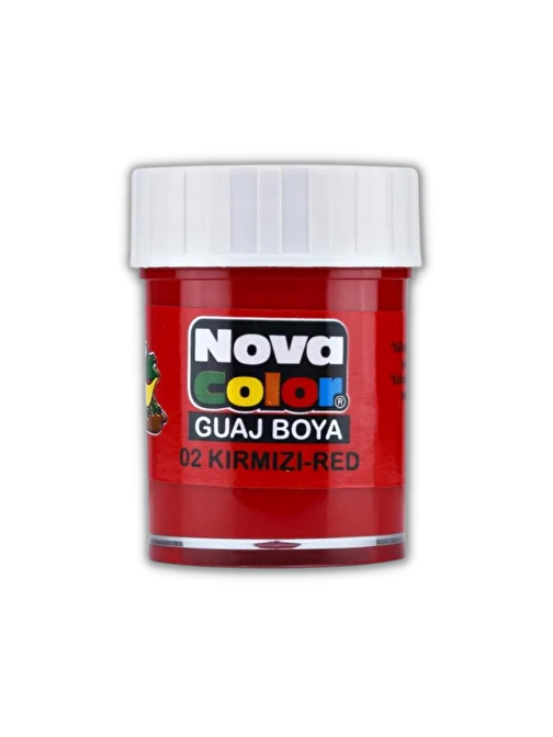 Nova Color Su Bazlı Şişe Guaj Boya Kırmızı 25 ml